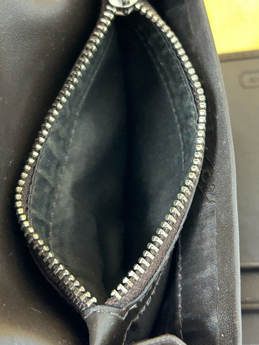 Coach Signature Jacquard Trifold Wallet with Leather Trim Approx. 5.5 x 4” - Picture 9 of 16